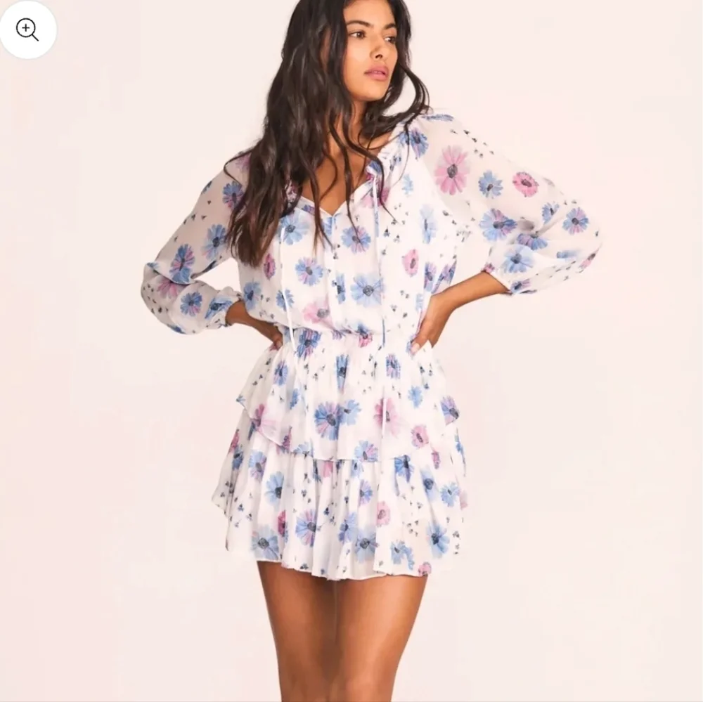 LoveShackFancy women's floral mini dress size large - Picture 1 of 10